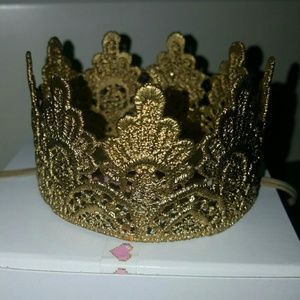 Lovecrush Gold Lace crown tiara